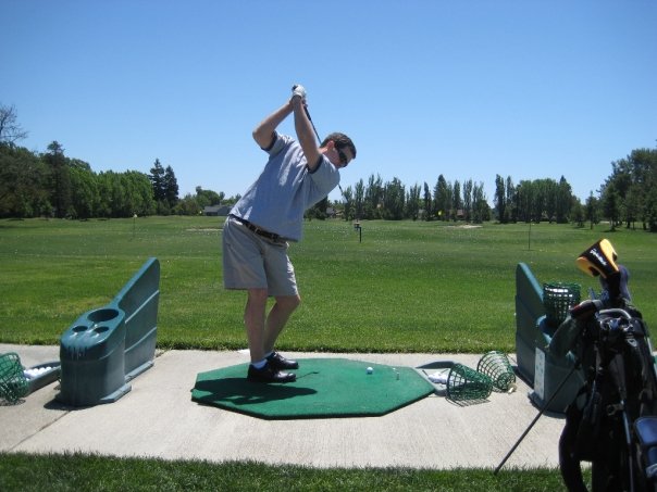 Jason's awesome swing Dr. Jason Ouellette Golfing